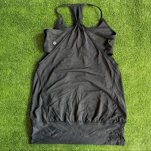 Lululemon No Limits Tank Black/Camo size 6 no inserts casual activewear